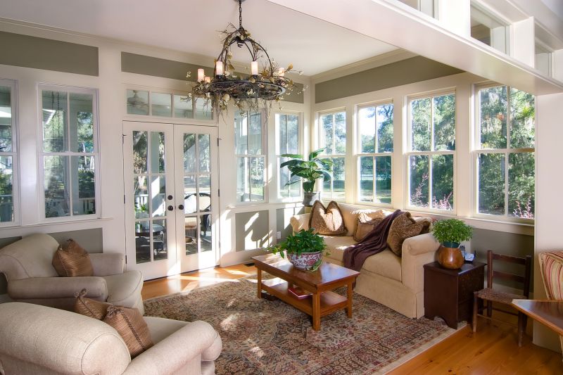 Sunroom with Wooden Accents